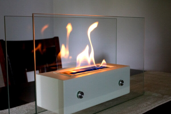 Classy tabletop fireplace