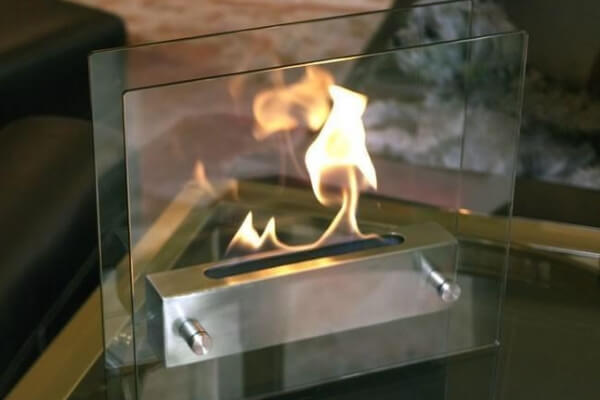 Nu-Flame Irradia Glass Table Top Ethanol Fireplace (NF-T2IRA) 