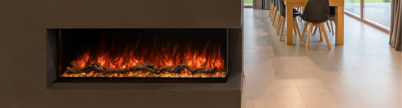 Built-in electric fireplace collection