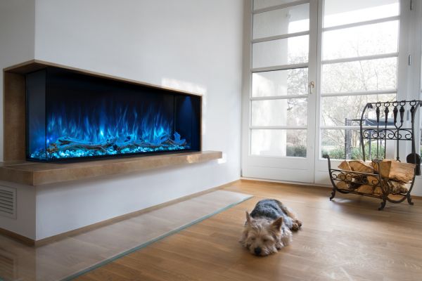 Modern Flames Landscape Pro Multi 3-Sided Electric Fireplace with Blue Flames