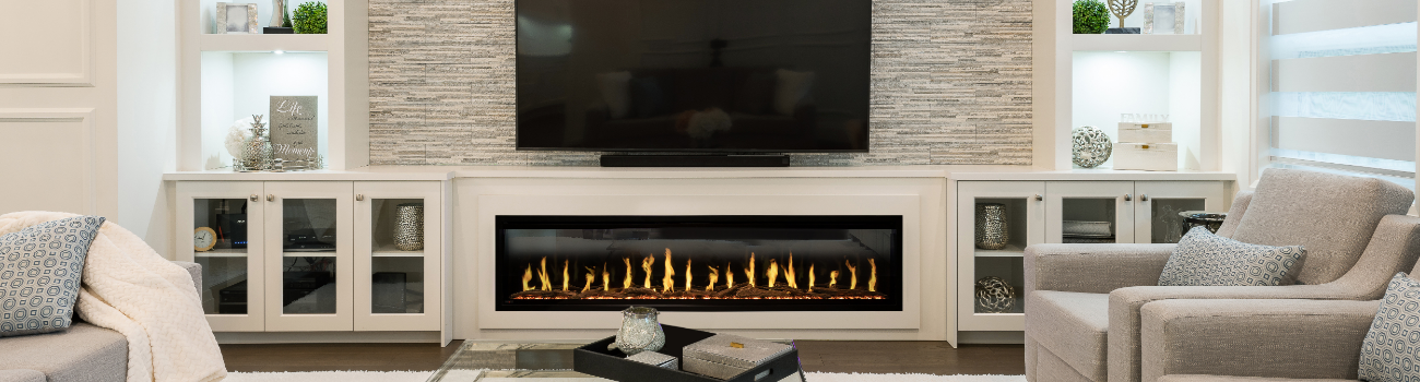 Realistic electric fireplace collection