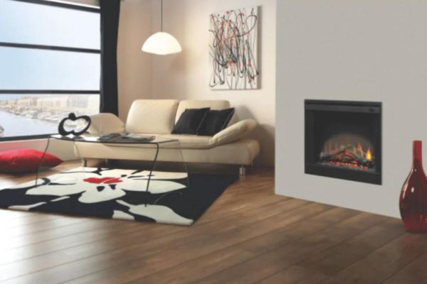 Elegant slim line built-in living room electric firebox