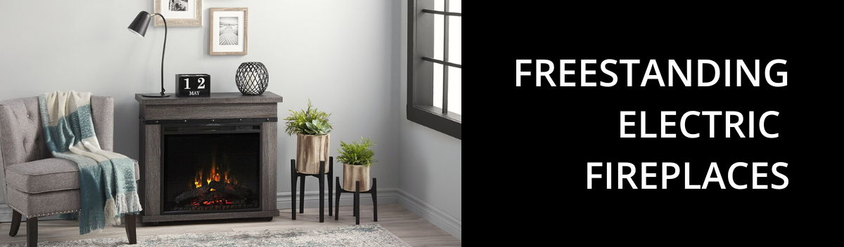 Free standing electric fireplaces