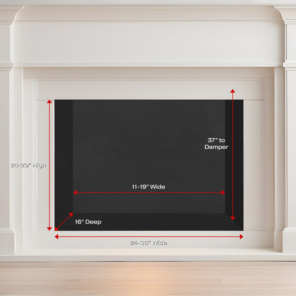 Image of fireplace measurements - electric fireplace