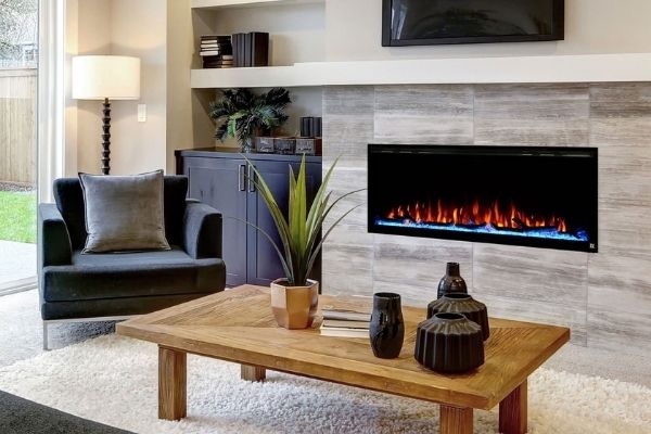 Touchstone Sideline Elite Smart Electric Fireplace (Alexa/Google Compatible)