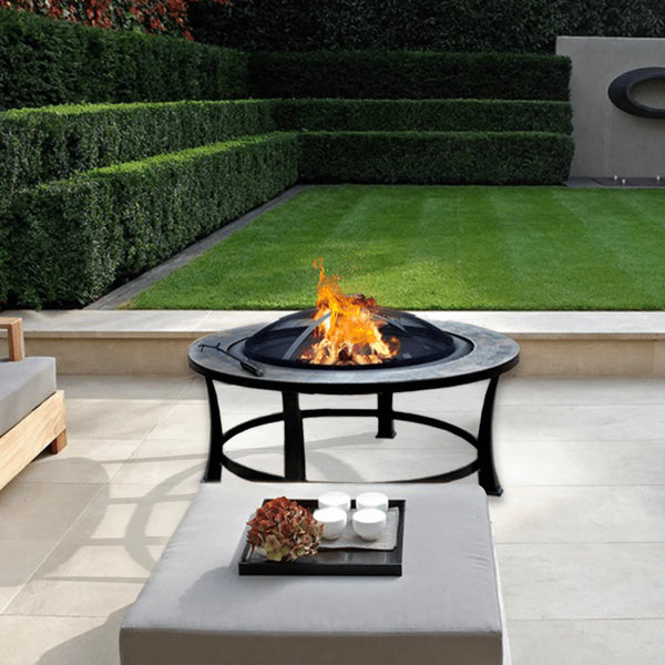 Image of AZ Patio Heaters Slate Tile 40-Inch Round Fire Pit (FT-51216)