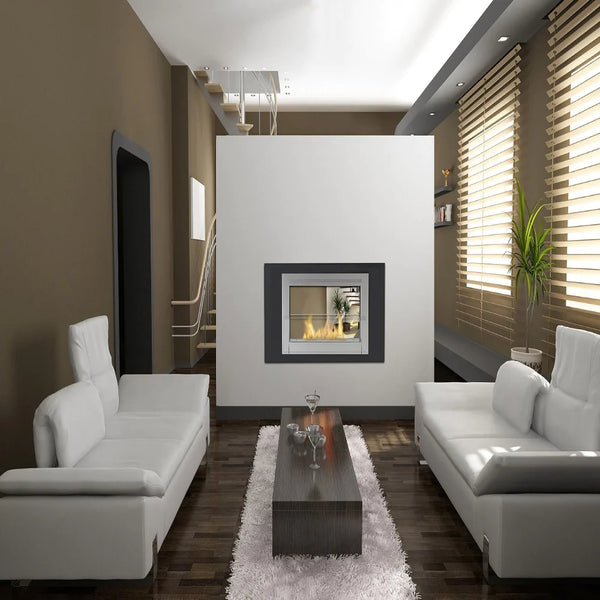Image of Eco-Feu Montreal 42-Inch 2-Sided Free Standing/Built-in Ethanol Fireplace