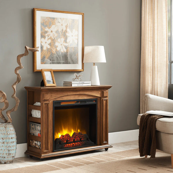 Image of HearthPro Freestanding Fireplace with Mantle