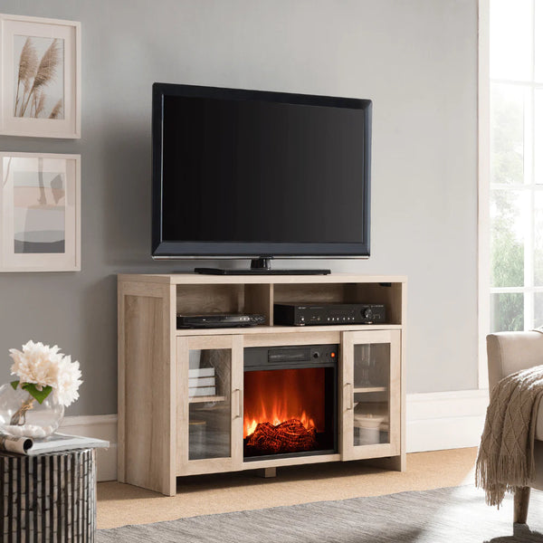 Image of HearthPro Nate Media Console with Electric Fireplace for 45-Inch TV