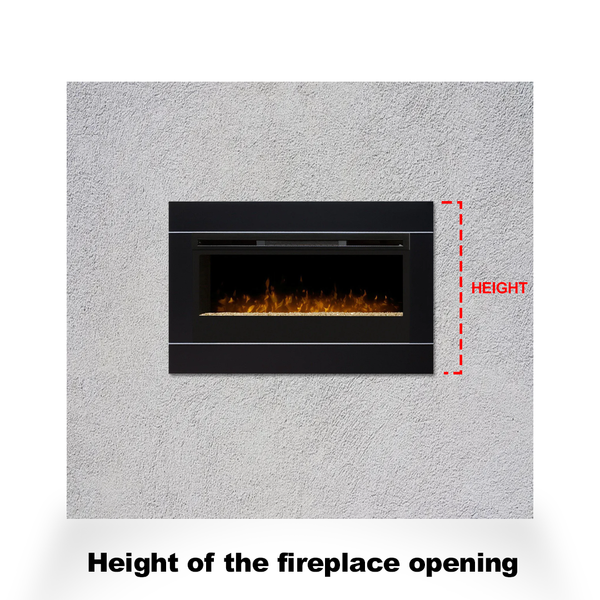Image of the height of fireplace opening
