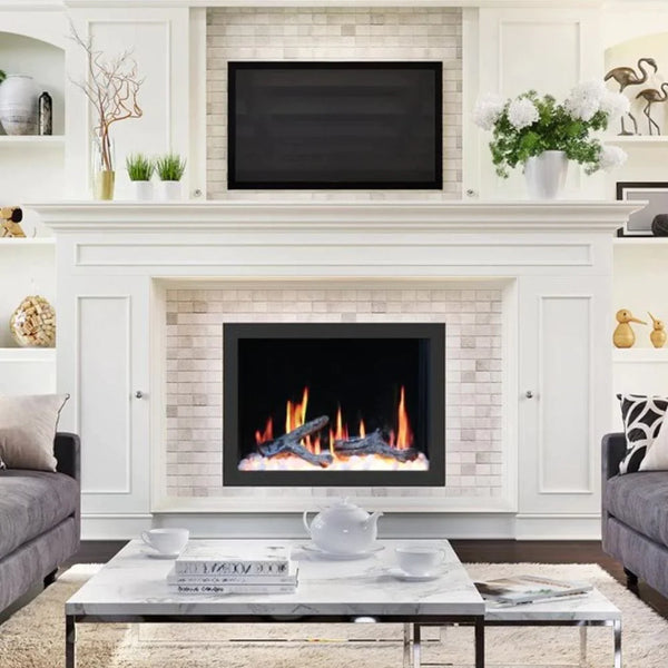Image of Litedeer Homes LiteStar Smart Built-In Electric Fireplace Insert with Real Flame Effect