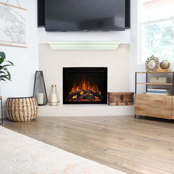 Image of Modern Flames Redstone 36-Inch Electric Fireplace Insert with Traditional Capitola Mantel