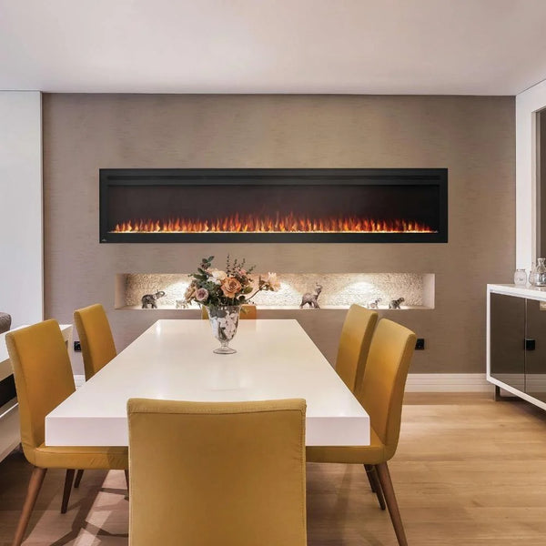 Image of Napoleon PurView Built-in / Wall Mounted Electric Fireplace in a dining area