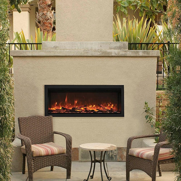 Image of Remii Extra Tall Indoor/Outdoor Frameless Built-in Electric Fireplace