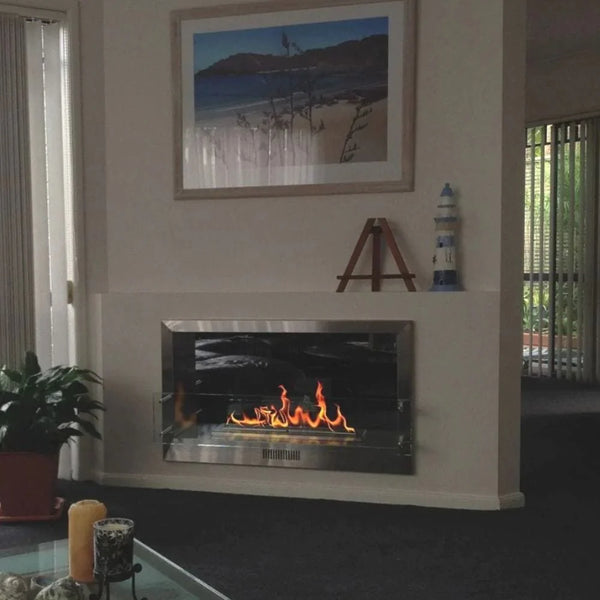 Image of The Bio Flame 38-Inch Firebox DS Built-in See-Through Ethanol Fireplace