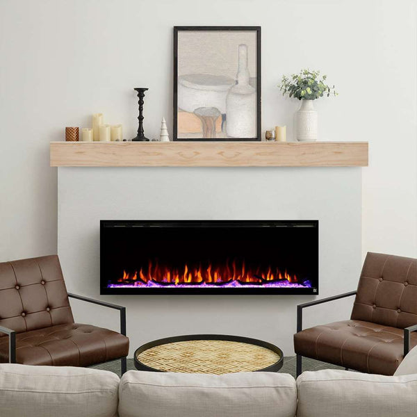 Image of Touchstone Sideline Elite 60-Inch Electric Fireplace with Rustic Lexington Mantel