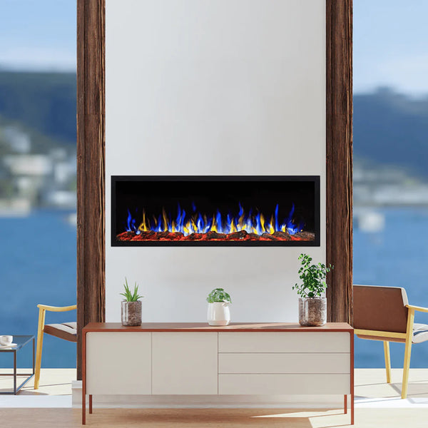 Image of Touchstone Sideline Elite Outdoor 60-Inch Recessed/Wall Mounted Smart Electric Fireplace