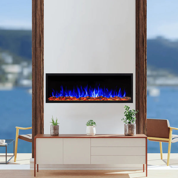 Touchstone Sideline Elite Outdoor 60-Inch Recessed/Wall Mounted Smart Electric Fireplace, No Heat