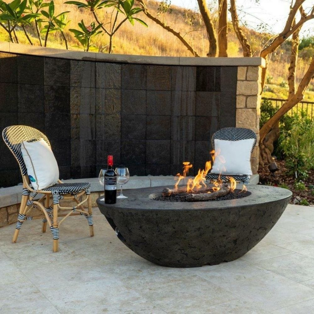 oval propane fire pit table