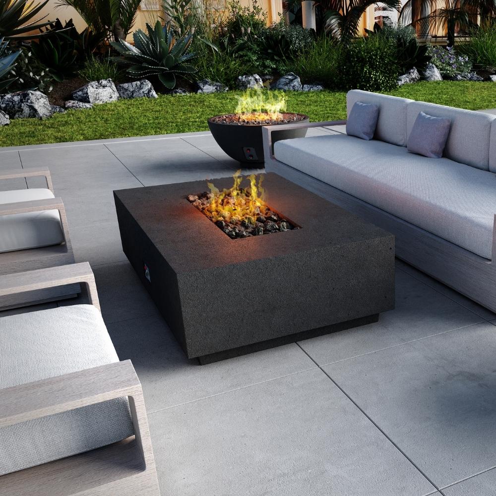 Wine Barrel Dude Coffee Table 46-Inch Gas Fire Pit — Modern Blaze