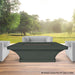 Modern Blaze Mt. Shasta Slate Chat Height Gas Fire Pit Table on deck