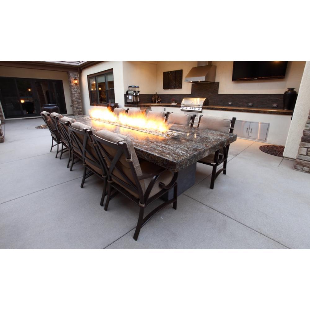 Top Fires Laguna Rectangular Concrete Fire Pit Table 2 Sizes And