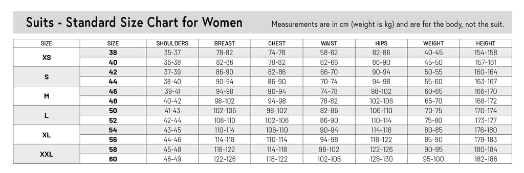 Sabelt racing suit sizing chart for women female racing drivers