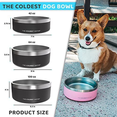 Amazon.com : Coldest Dog Bowl - Stainless Steel Non Slip Dog Bowls, Cats, Pet Feeding for Food or Water (64 oz, Sahara Peach) : Pet Supplies