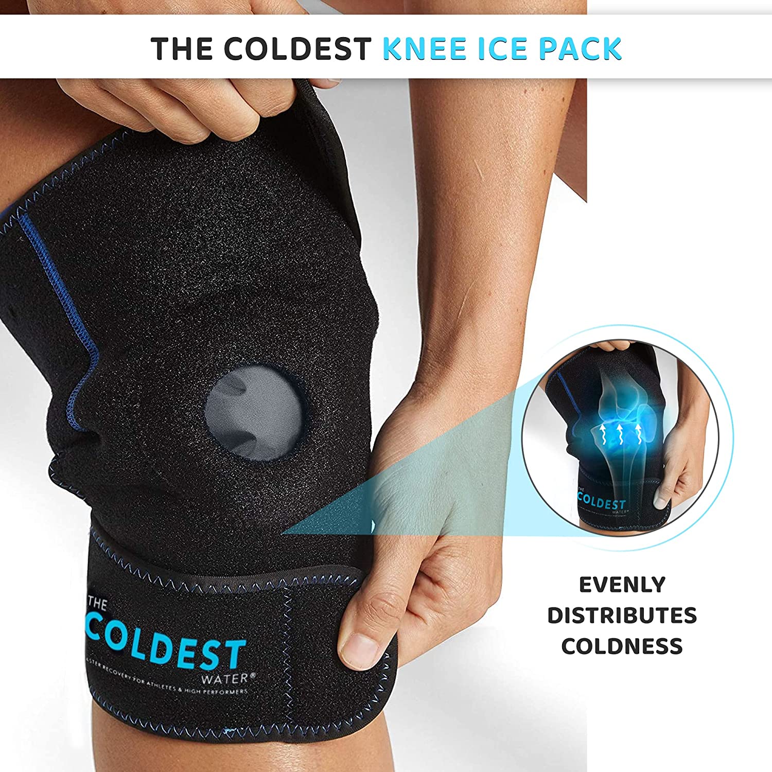 Buy The Coldest Knee Ice Pack Wrap, Hot and Cold Therapy - Reusable Compression Best for Meniscus Tear, Injury Recovery, Bursitis Pain Recovery, Sprains, Swelling and Rheumatoid Arthritis (Knee Ice Pack) Online