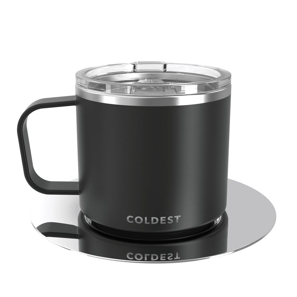 The Coldest Espresso Coffee Mug - Stainless Steel Super Insulated Travel Mug  for Hot & Cold Drinks, Best for Tea, Lattes, Cappuccino Coffee Cup(Stealth  Black, 4 Oz) 