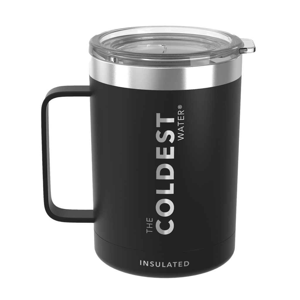 The Coldest Coffee Mug - Stainless Steel Super Insulated Travel Mug for Hot  & Cold Drinks, Best for Tea, Lattes, Cappuccino Coffee Cup( Stealth Black 24  Oz) 