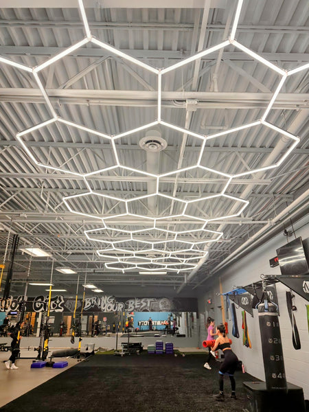 Hexagon Lighting LED Garage Light_gym