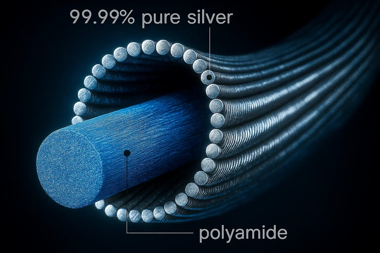 Conductive silver grounding thread