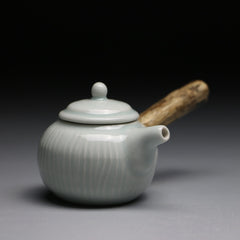 wood handle teapot