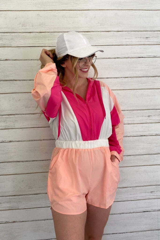 Bright Pink Tennis Romper Dress – Old Skool Boutique