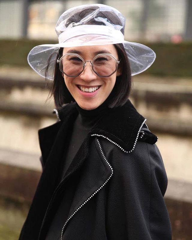 EVA CHEN WEARING FOR ART'S SAKE DESIGNER SUNGLASSES SMOKY GREY