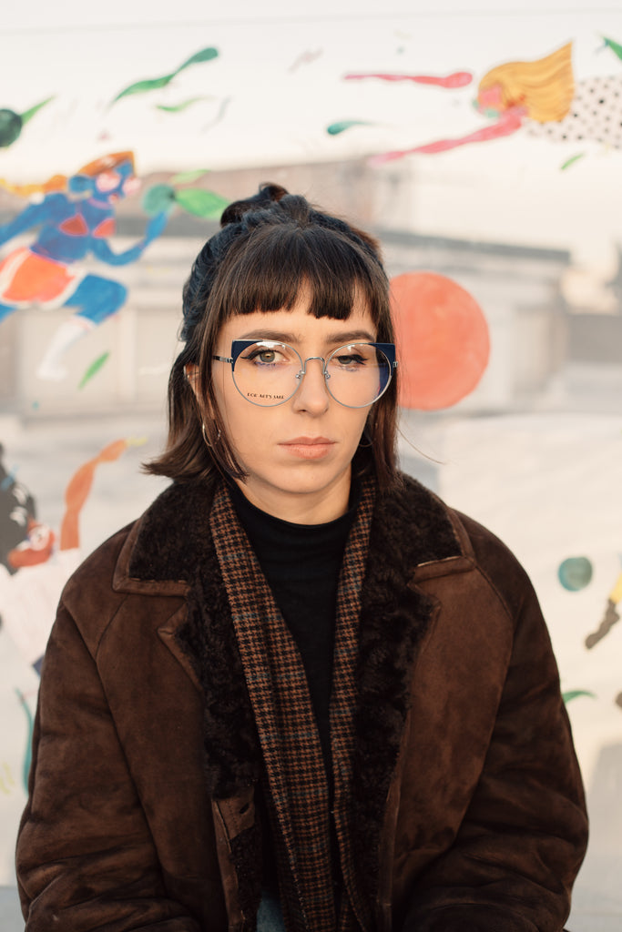 FOR ART'S SAKE DESIGNER EYEWEAR ARTIST COLLABORATION PROFILE WITH LUCY CALDER