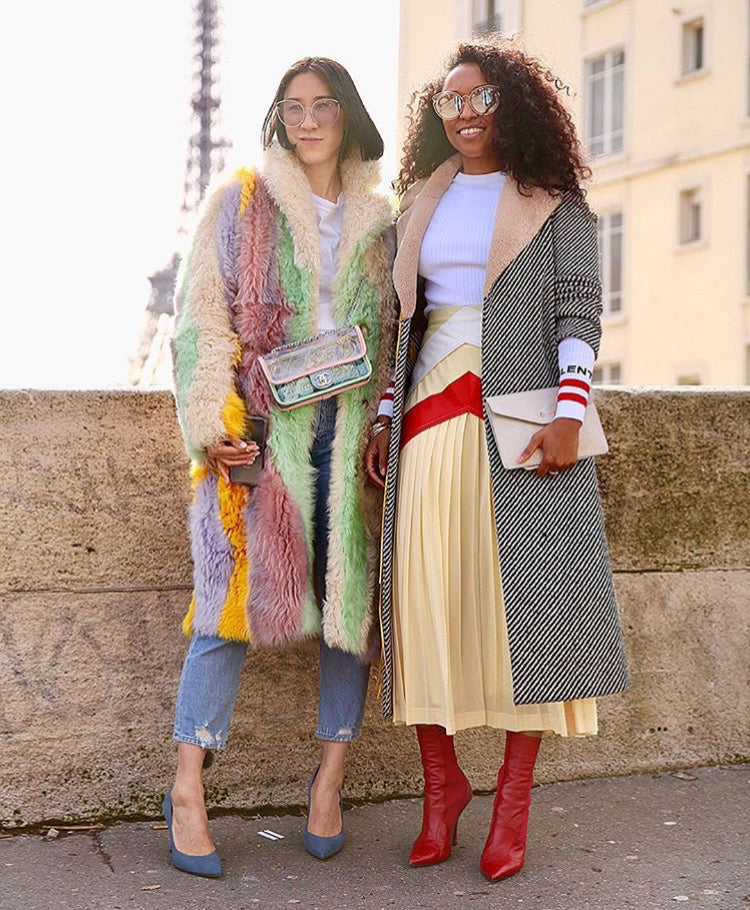 EVA CHEN WEARING FOR ART'S SAKE AW18 NEW COLLECTION DESIGNER SUNGLASSES CAT PURPLE AND SHIONA TURINI WEARS FAS ARTIST PEACE