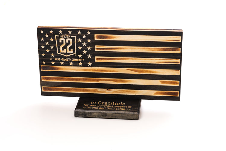 Product Image of Desktop Wooden Mission 22 Appreciation Flag #1