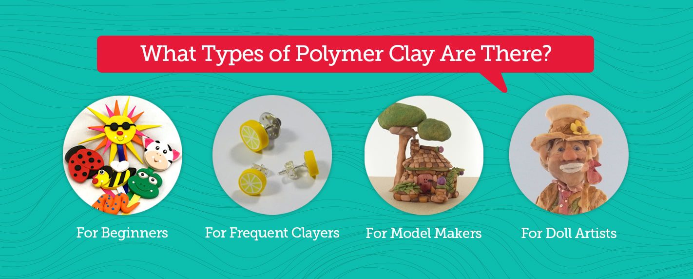 types of polymer clay for four groups of people