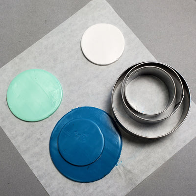 Sheet clay or roll it out.  Decide how much of each color you want to use.