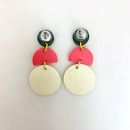 photo shows back of earrings with posts in place