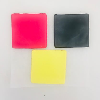 photo shows squares of each color
