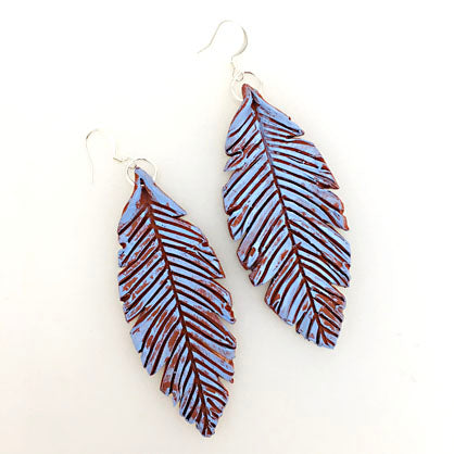 image shows completed earrings