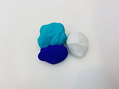 condition and shape each color into lumps