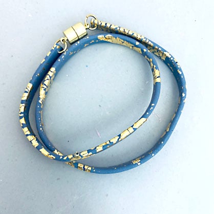 photo shows finished bracelet