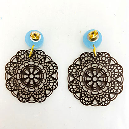 photo shows posts mounted on back of earrings