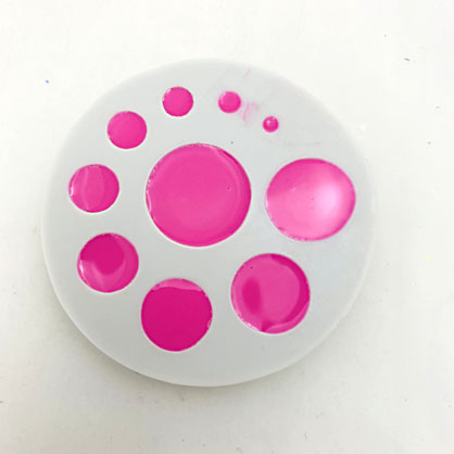 photo shows filled cabochon mold