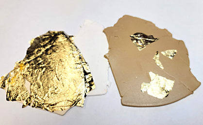 photo shows adding gold leaf