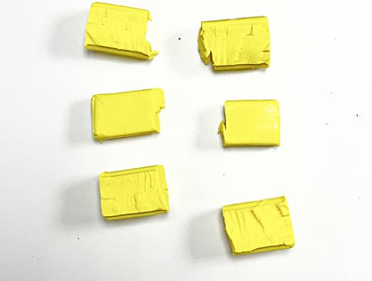 photo shows block of Yellow cut as described